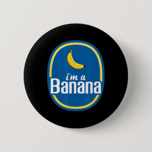 I'm A Nana Costume Halloween Fruit Sticker Yellow 6 Cm Round Badge
