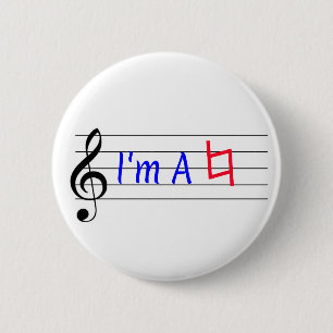 I'm a natural Musician Music 6 Cm Round Badge