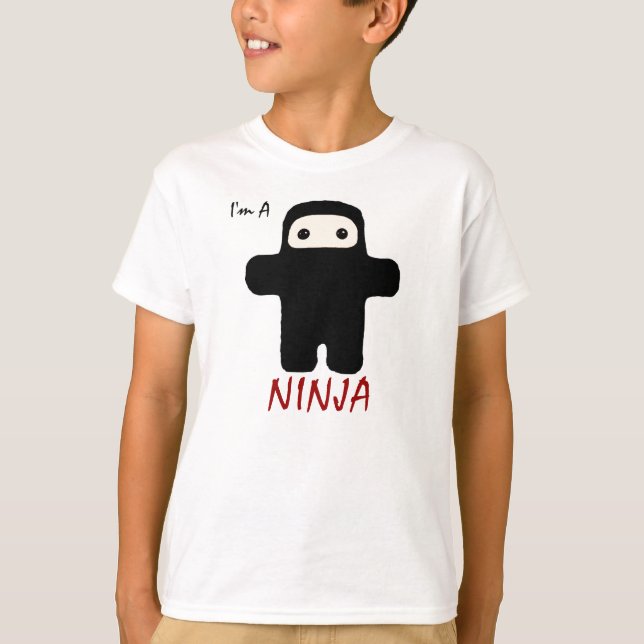 I'm A Ninja in Black kids T-Shirt (Front)