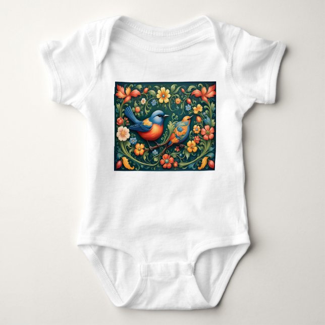 I'm a Norwegian Baby Rosemaling Infant Bodysuit (Front)