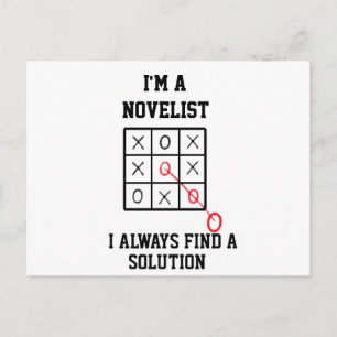Im A Novelist I Always Find A Solution Postcard