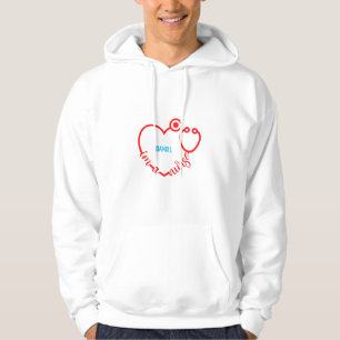 I'm A Nurse Stethoscope Heart Custom Gift Modern Hoodie