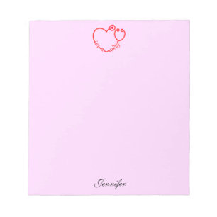 I'm A Nurse Stethoscope Heart Personalised Name Notepad
