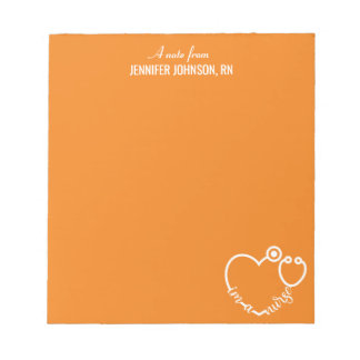 I'm A Nurse Stethoscope Personalised Name Elegant Notepad