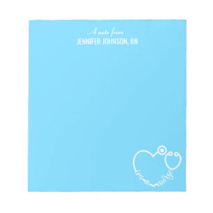 I'm A Nurse Stethoscope Personalised Name Elegant Notepad