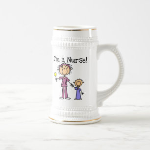 I'm a Nurse T-shirts and Gifts Beer Stein