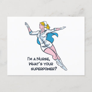 I'm a nurse what's your superpower postcard