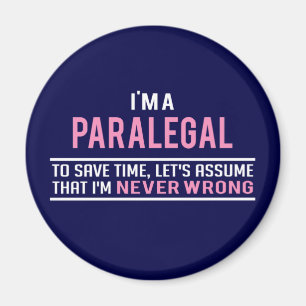 I'm a Paralegal & Never Wrong Magnet