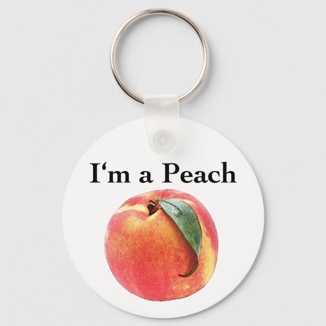 I'm a Peach Key Ring (Front)