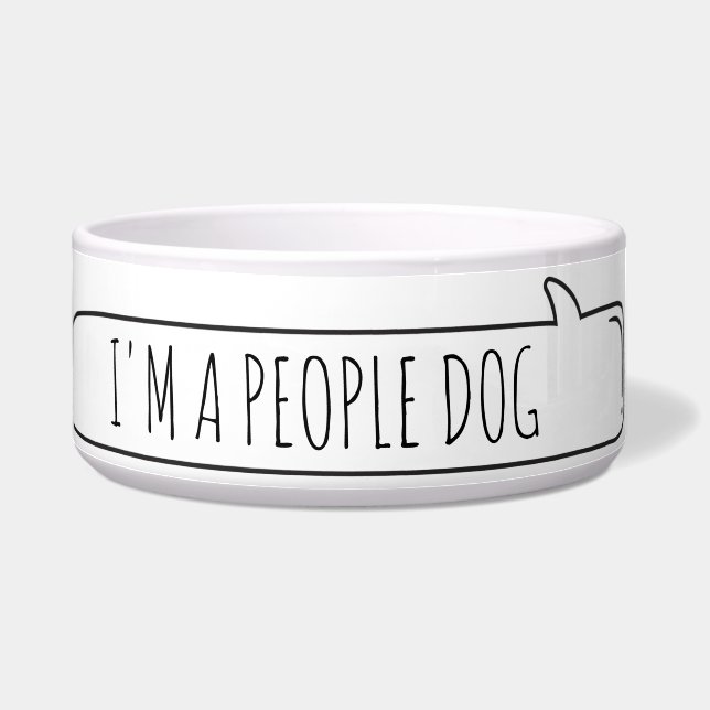 I'm a people dog Dog Bowl (Left)