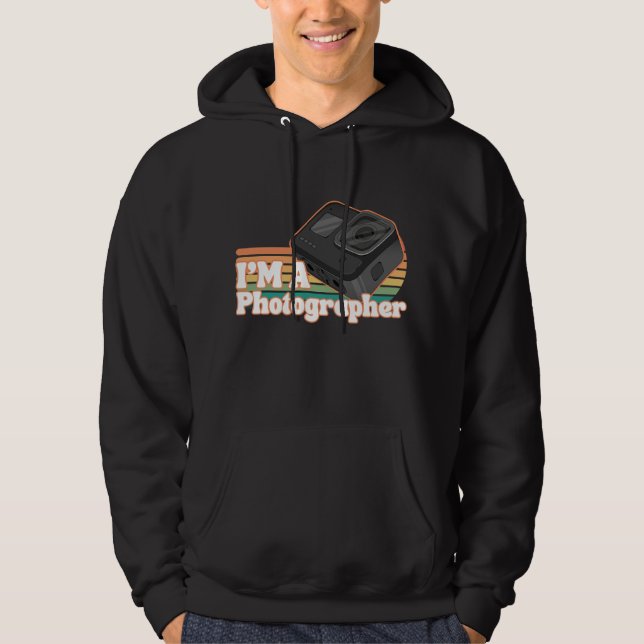 I'm a photographer, vintage colourful photographer hoodie (Front)