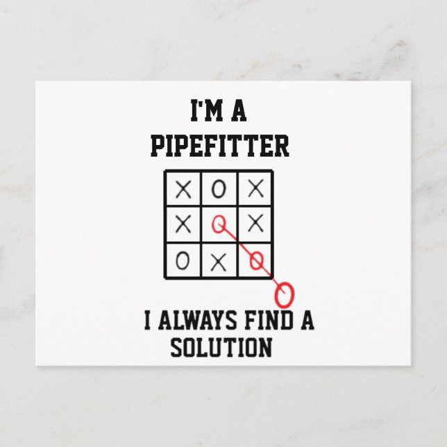 Im A Pipefitter I Always Find A Solution  Postcard (Front)