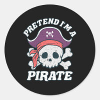 I'm A Pirate Funny Halloween Quote Skull Cartoon