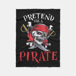 I'm A Pirate Skull Halloween Costume Fleece Blanket