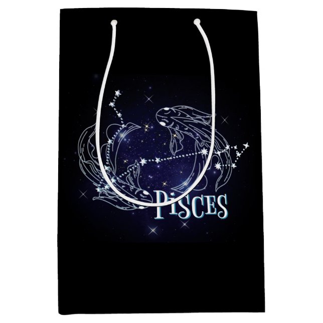 Im A Pisces Zodiac.Trendy Pisces Zodiac Sign  Medium Gift Bag (Front)