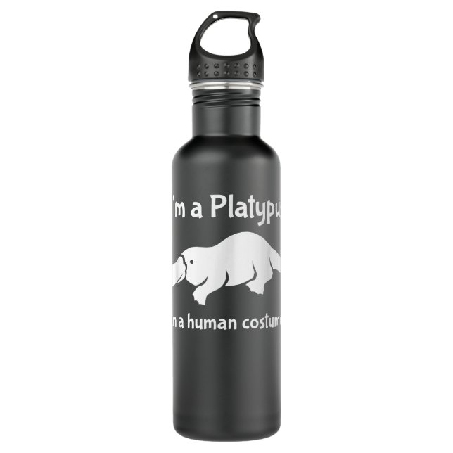 I'm a Platypus in a Human Costume Funny Platypus  710 Ml Water Bottle (Front)