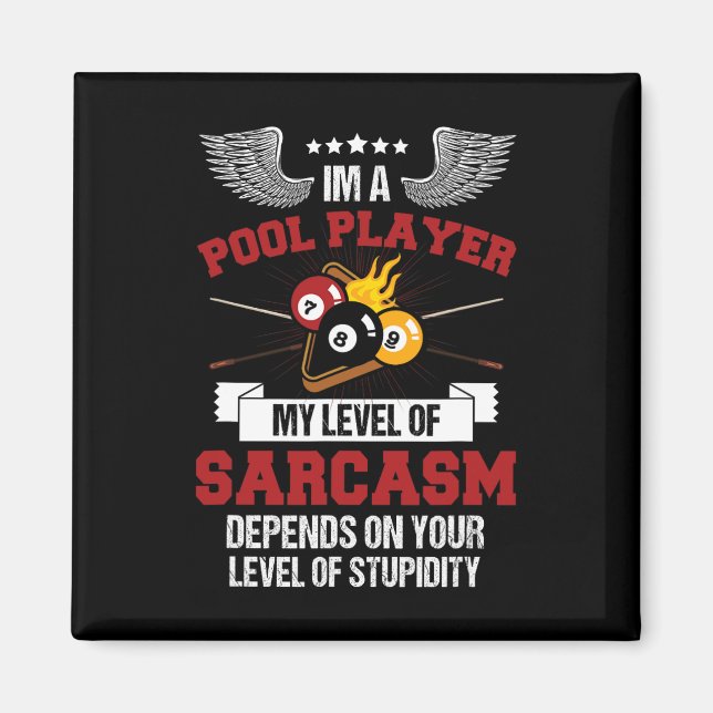 Im A Pool Player Funny Sarcasm Billiard And Snooke Magnet (Front)
