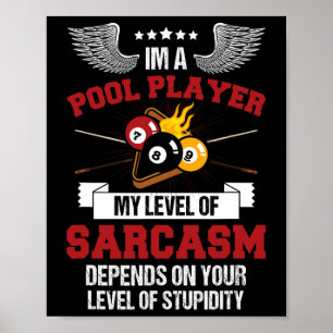 Im A Pool Player Funny Sarcasm Billiard And Snooke Poster