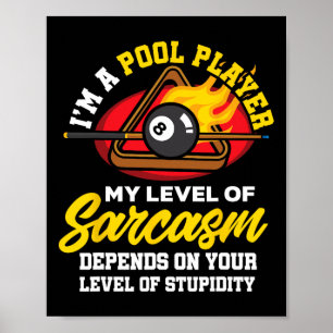 Im A Pool Player My Level Of Sarcasm Depends On Yo Poster
