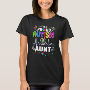I'm A Proud Autism Aun Women Girls Heart T-Shirt