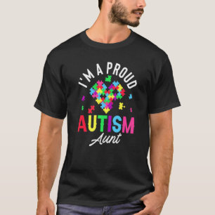 I'm A Proud Autism Aunt Family Matching Autism Awa T-Shirt