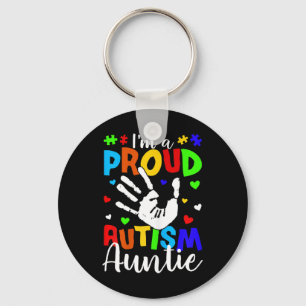 I'm A Proud Autism Auntie Cute Autism Awareness Gi Key Ring
