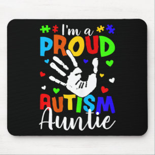 I'm A Proud Autism Auntie Cute Autism Awareness Gi Mouse Pad
