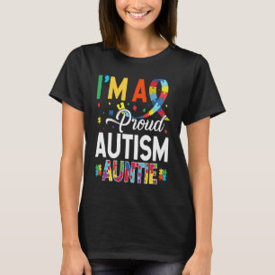 I'm a Proud Autism Auntie Matching Autism Awarenes T-Shirt