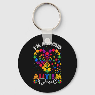 I'm A Proud Autism Dad Grandma Autism Awareness Da Key Ring