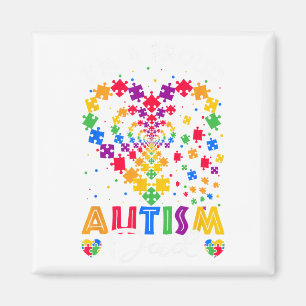 I'm A Proud Autism Dad Grandma Autism Awareness Da Magnet
