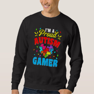 I'm A Proud Autism Gamer Kids Youth Heart Autism A Sweatshirt