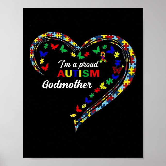 I'm A Proud Autism Godmother  Poster (Front)