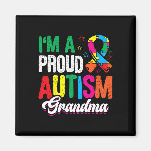 I'm A Proud Autism Grandma Autist Support Autists  Magnet