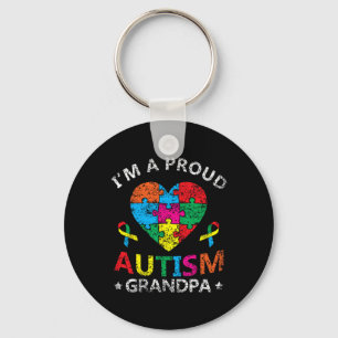 I'm A Proud Autism Grandpa Support Autists Autist Key Ring