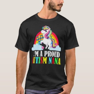 I'm A Proud Autism Nana Mum Unicorn Family Matchi T-Shirt
