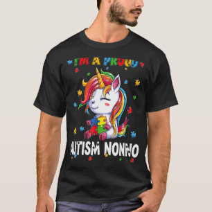 I'm A Proud Autism Nonno Awareness Puzzle Unicorn T-Shirt
