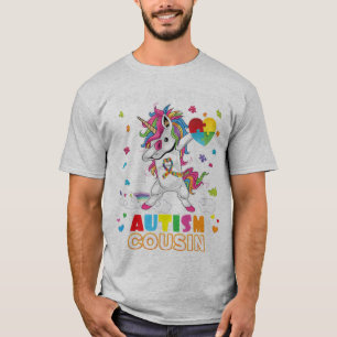 I'm A Proud Cousin Dabbing Unicorn Autism Awarenes T-Shirt