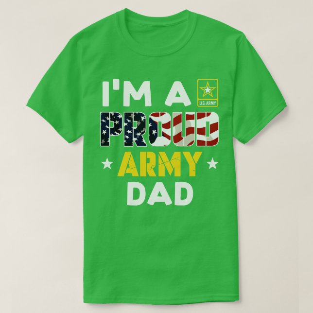 Im a Proud DAD USA American Flag Family Solider T-Shirt (Design Front)