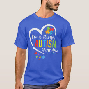 I'm A Proud Grandma Love Heart Autism Awareness Pu T-Shirt