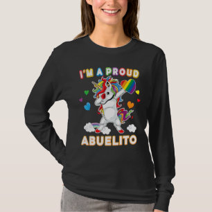 I'm A Proud Lgbt Gay Abuelito Pride Dabbing Unicor T-Shirt
