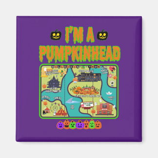 I'm a Pumpkin Head Magnet with Map