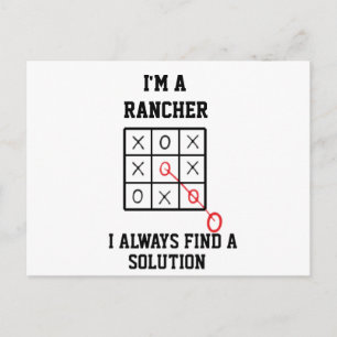 Im A Rancher I Always Find A Solution  Postcard