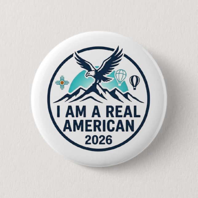 im a real american buttons  end patches (Front)
