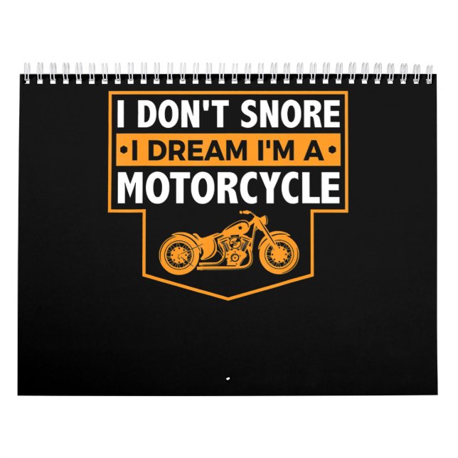 Im A Real Motorcyclist Gift For Motorcycle Lovers. Calendar (Cover)