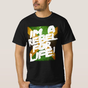 I'm A Rebel For Life Jamaica Flag Reggae T-Shirt