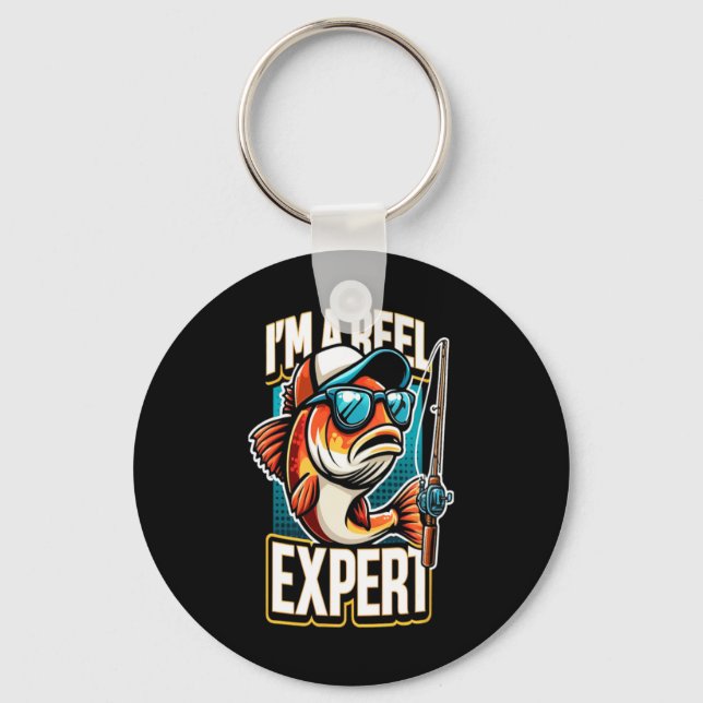 I'm A Reel Expert Fishing Design  Key Ring (Front)
