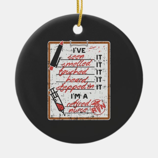 I'm a Retired Nurse Ceramic Tree Decoration (Front)