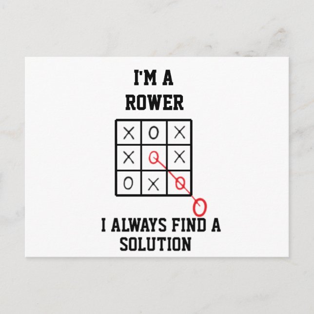 Im A Rower I Always Find A Solution  Postcard (Front)