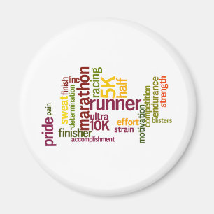 I'm a Runner Words Magnet