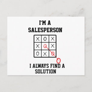 Im A Salesperson I Always Find A Solution Postcard